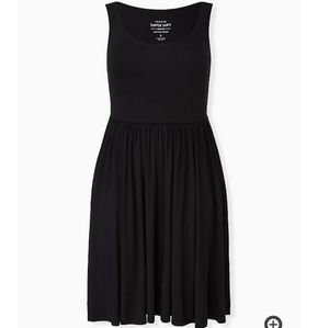 NWT Torrid black jersey super soft skater dress